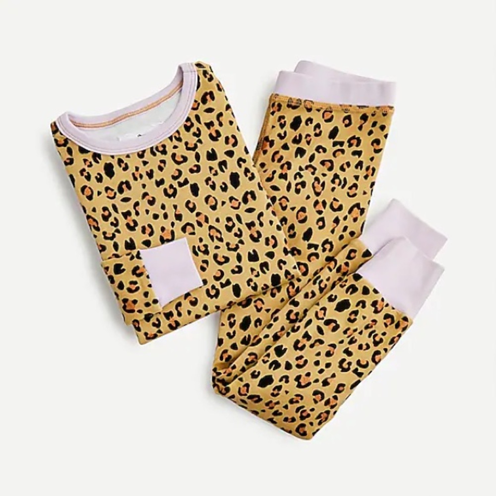 NWT j crew crew cuts leopard pajamas 4T